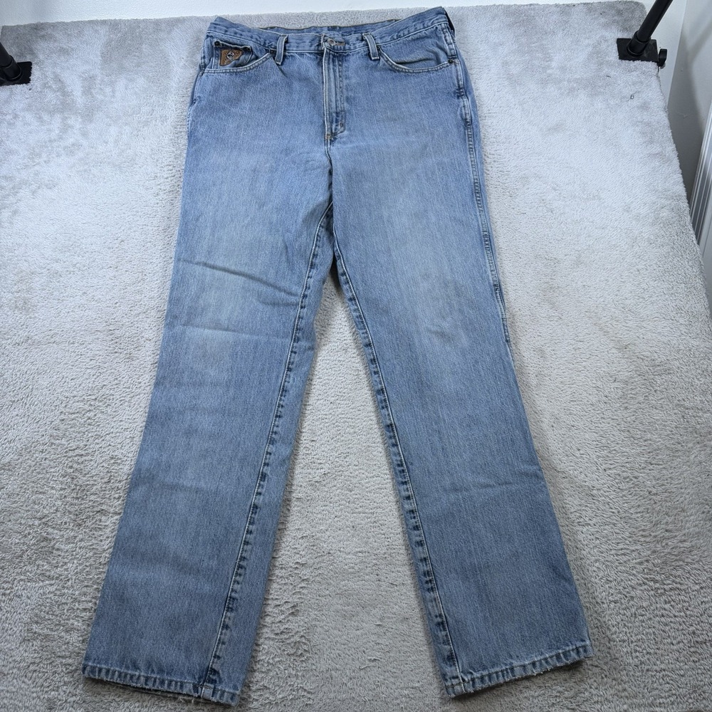 Cinch Jeans Mens 36x34 (Fit 34x34) Blue Denim Straight Cowboy Rodeo Workwear